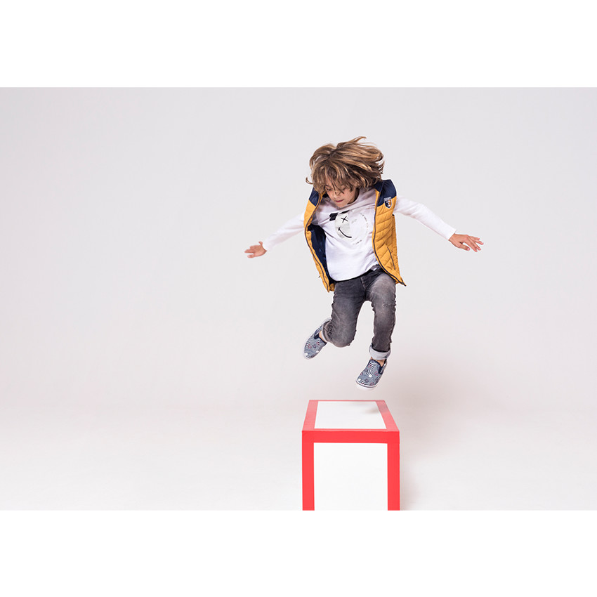 Júnior - Vaqueros de felpa con efecto desgastado 