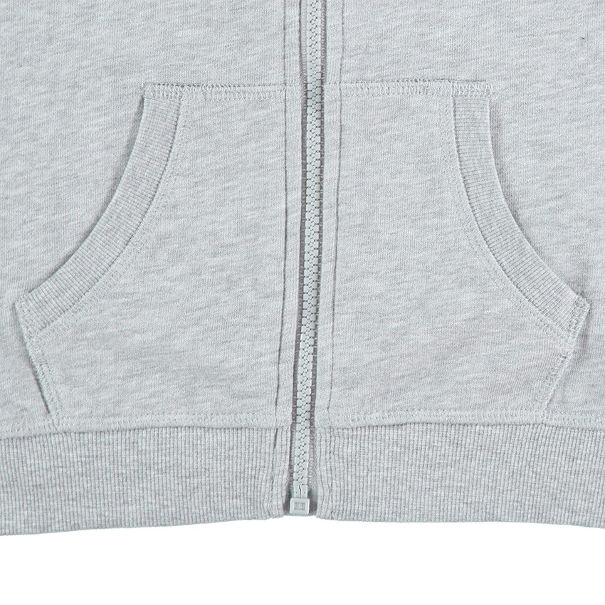 Chaqueta con capucha de felpa lisa 