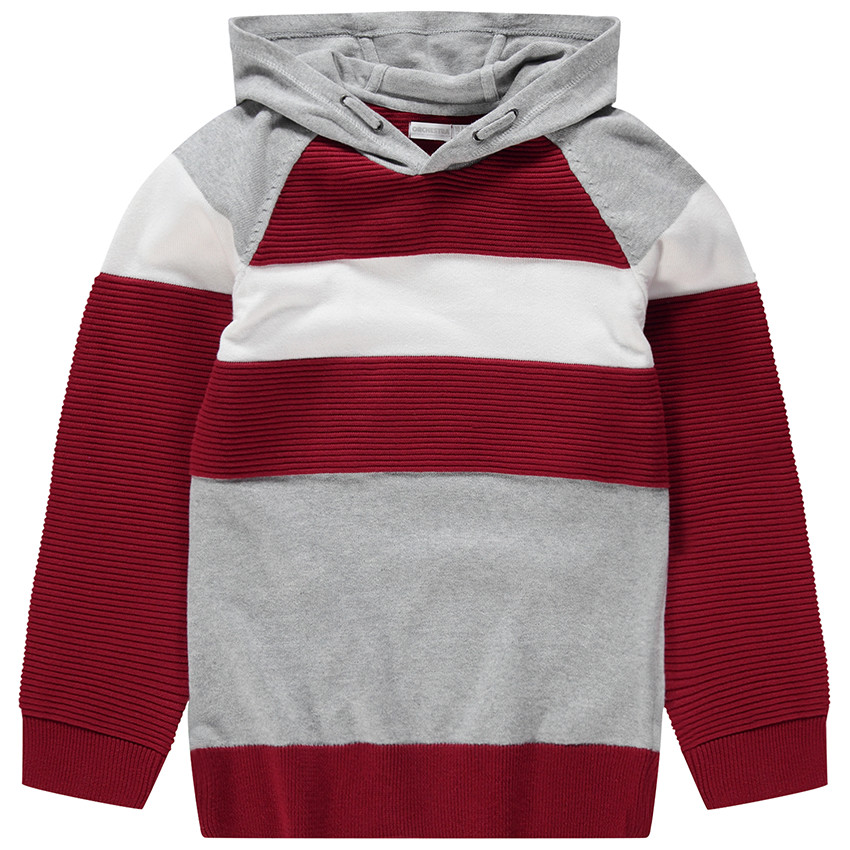 Jersey de punto con capucha con punto otomano  