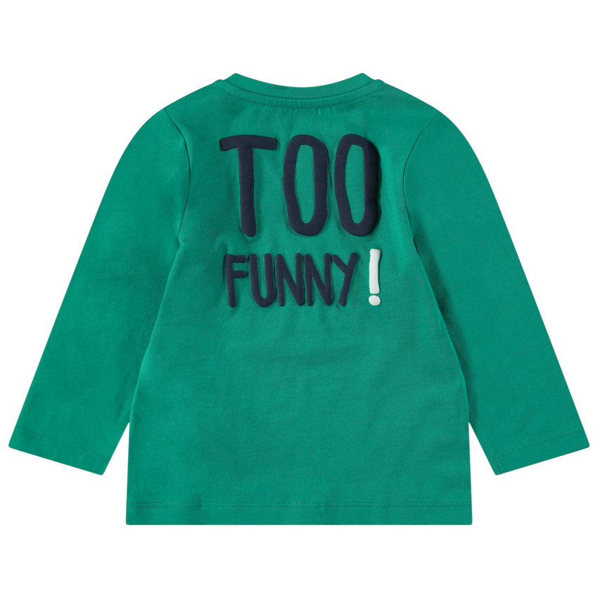 Camiseta de manga larga de punto con arcoíris y mensaje en la espalda  Additional Camiseta de manga larga de punto con arcoíris y mensaje en la espalda