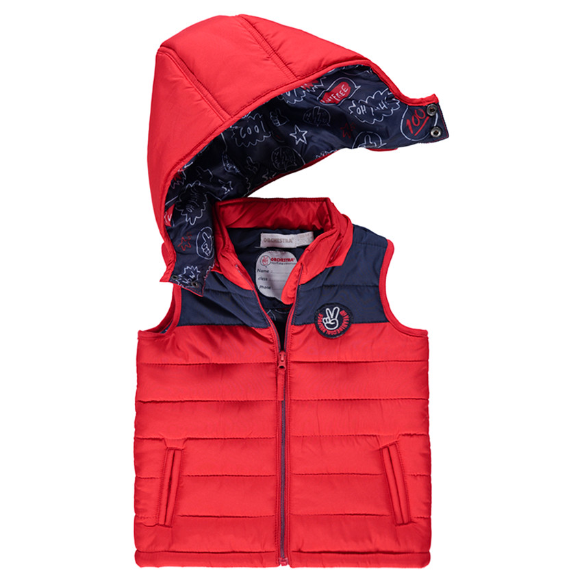 Chaleco anorak acolchado con capucha demsontable 