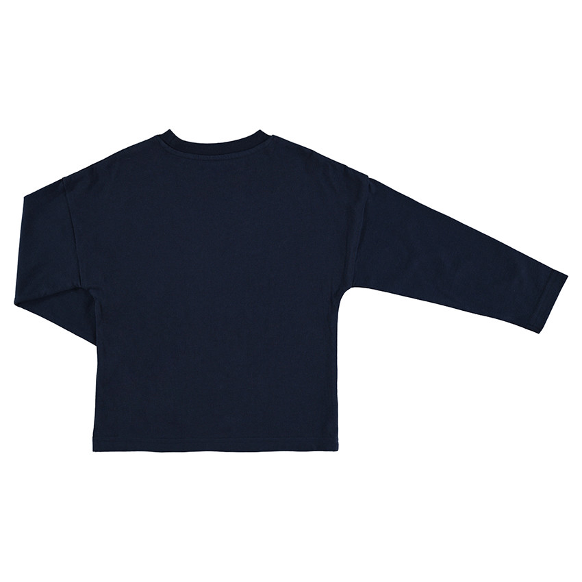 Júnior - Juego de 2 camisetas de manga larga lisa/con franjas en contraste 