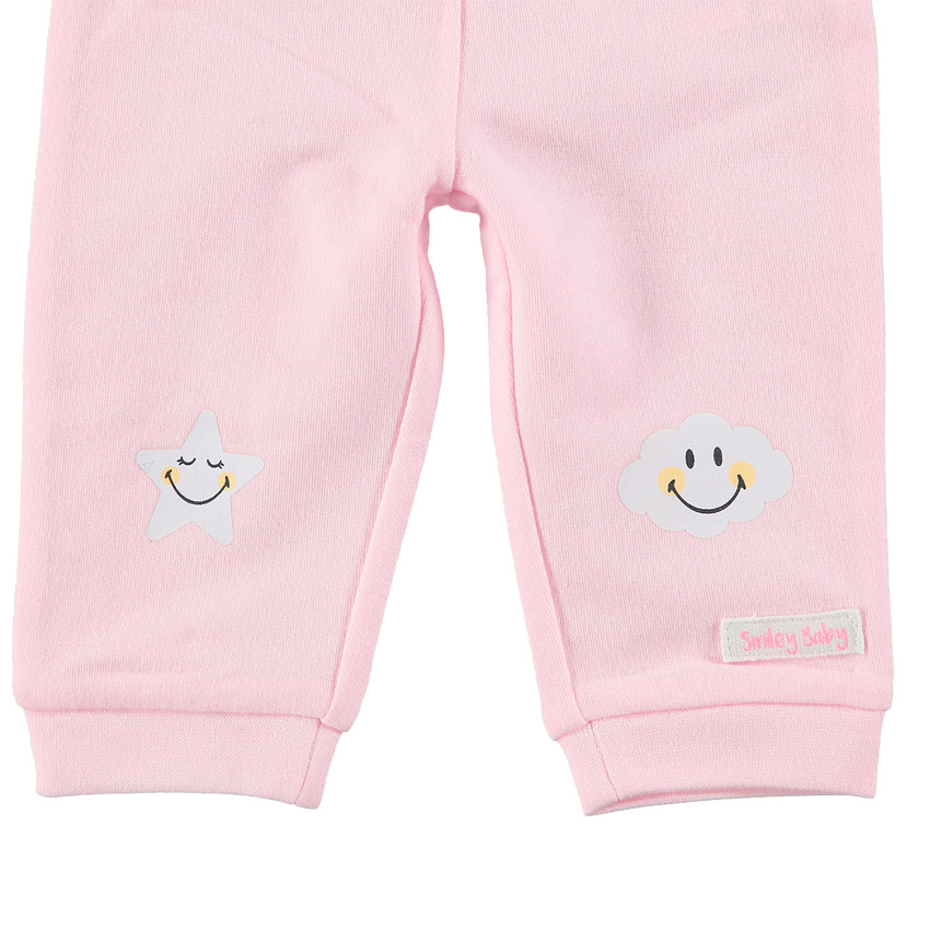 Conjunto de túnica con estampado de ©Smiley y leggings rosas 