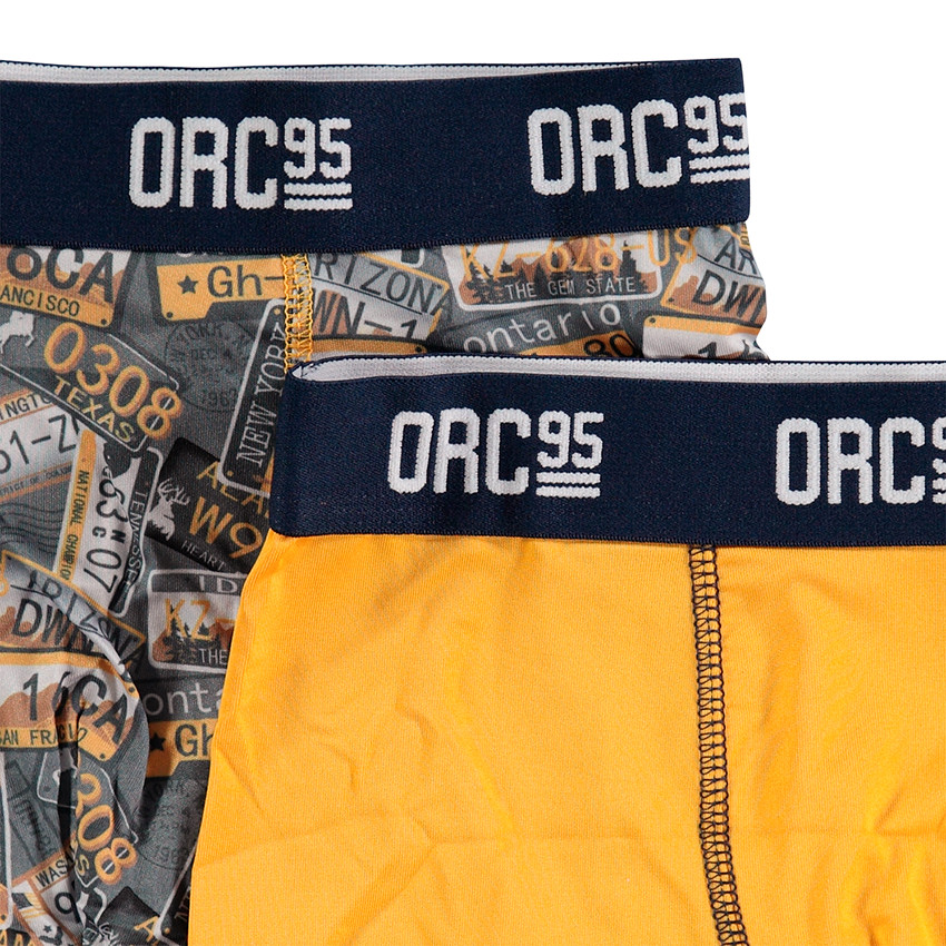 Júnior - Juego de 2 bóxers con placas de matrícula estampadas 