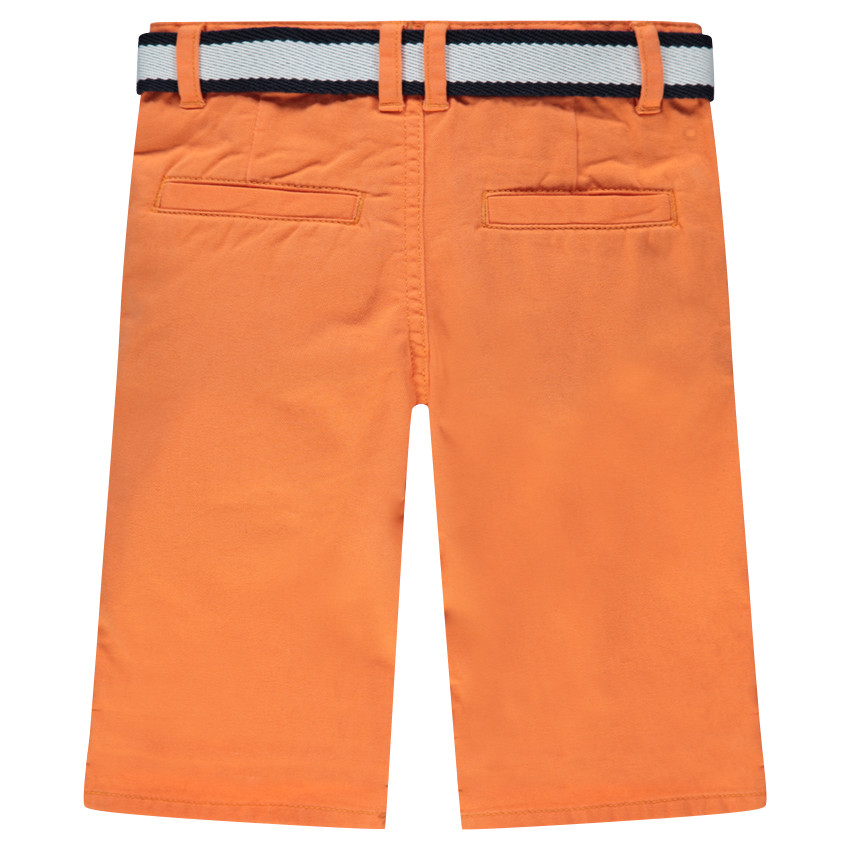 Bermudas de algodón teñido con cinturón desmontable 