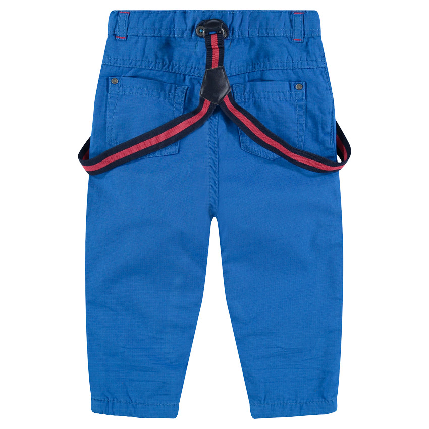 Pantalón de ribstop con forro de punto y tirantes desmontables 