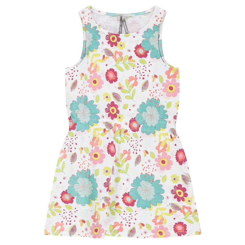 Vestido sin mangas de algodón slub con piñas all-over  Additional Vestido sin mangas de algodón slub con piñas all-over
