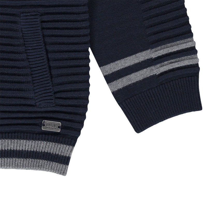 Chaqueta de punto de fantasía con cremallera. 