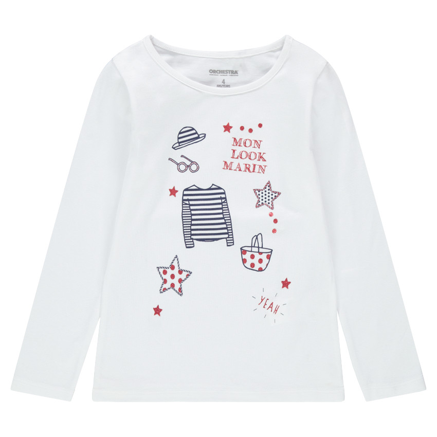 Camiseta de punto de manga larga con dibujo de fantasía estampado  Additional Camiseta de punto de manga larga con dibujo de fantasía estampado