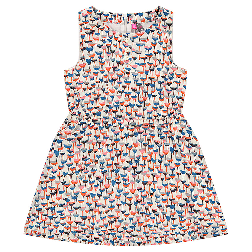 Vestido de crepé con estampado de flores 