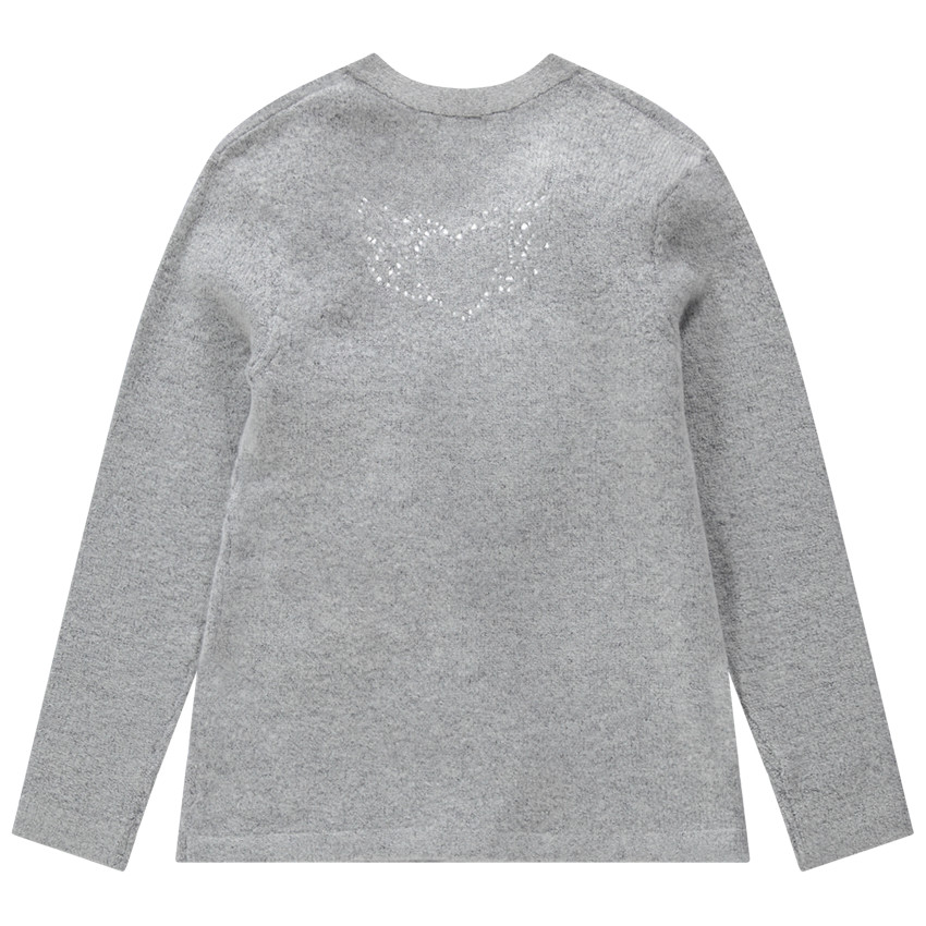 Júnior - Chaqueta de punto de fantasía con dibujos calados en la espalda  Additional Júnior - Chaqueta de punto de fantasía con dibujos calados en la espalda