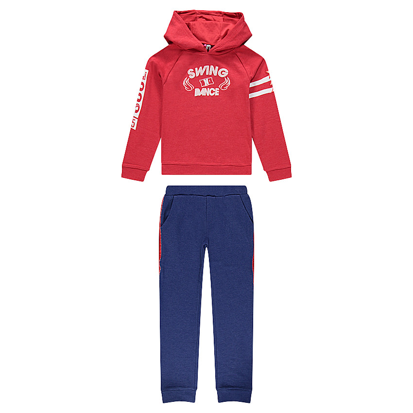 Conjunto de jogging de muletón bicolor de los 12 a los 14 años 